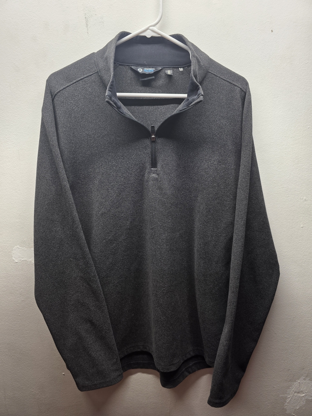Mondetta Charcoal Gray Zip-Neck Pullover